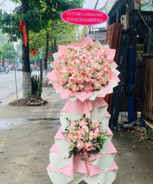 Kệ Khai Trương Tone Hồng