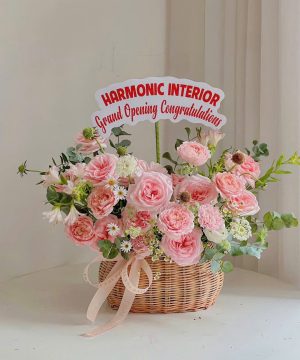 giỏ hoa chúc mừng