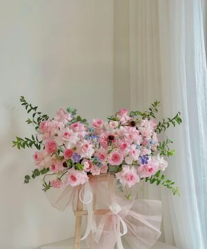 Kệ Hoa Màu Hồng Mây Hồng Thơ Ngây