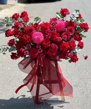Kệ Hoa Chúc Mừng Đỏ Thắm Thành Công