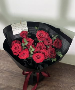 Bó Hoa Hồng Đỏ Cảm Ơn